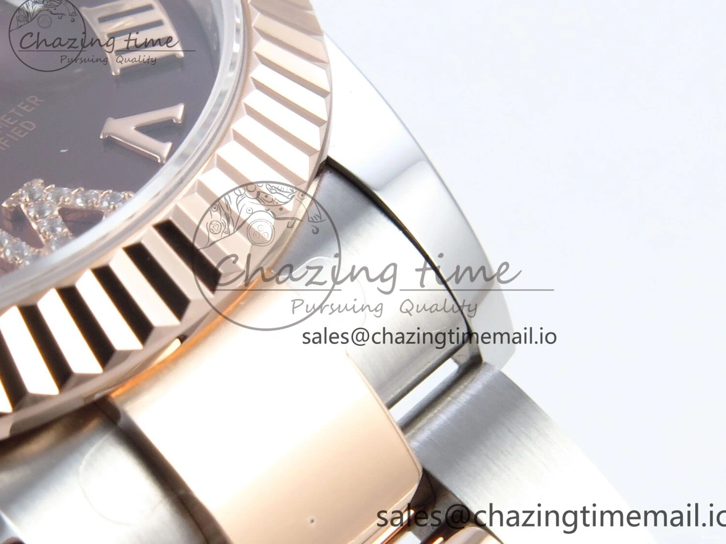 MiroTime 0504 DateJust 31 278271 ARF 1:1 Best Edition 904L Steel Brown Roman Diamonds Dial on SS RG Oyster Bracelet ETA SmartChoice 520